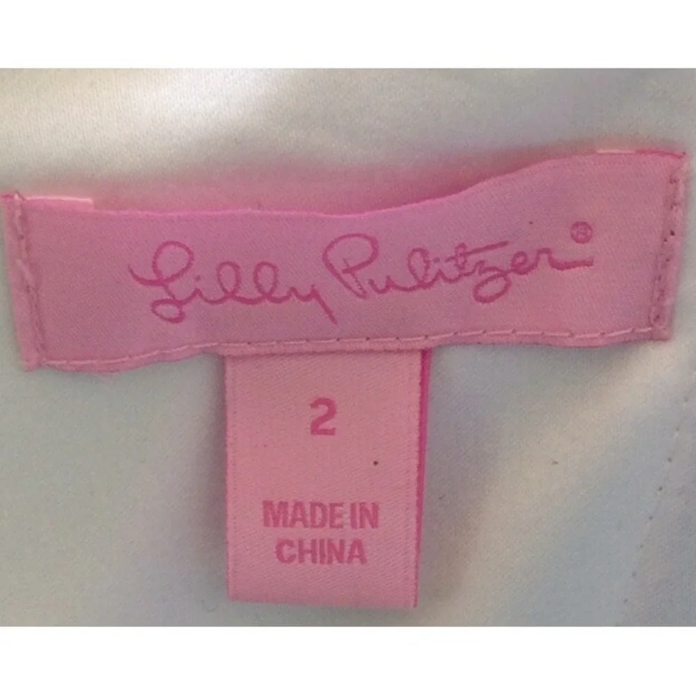 Lilly Pulitzer Langley Multi-Color Strapless Beaded Mini Dress Size 2 EUC! $258. - Picture 2 of 9
